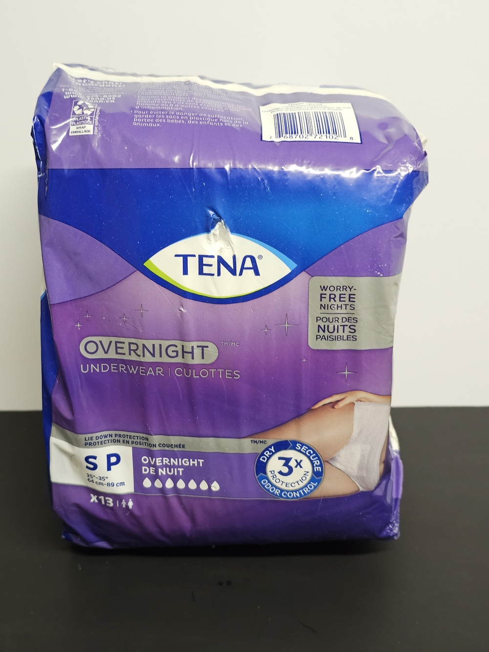 NIB TENA Overnight Incontinence Underwear Culottes S/M Small Medium 13ct